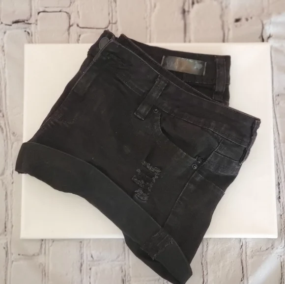 Shorts, color Distressed black, YMI, size 13, stretch material - Picture 2 of 6